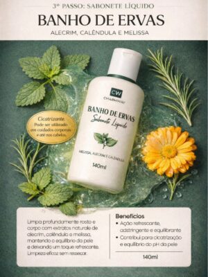 Banho de Ervas 150ml - Sabonete Líquido Calmante (Facial e Corporal)